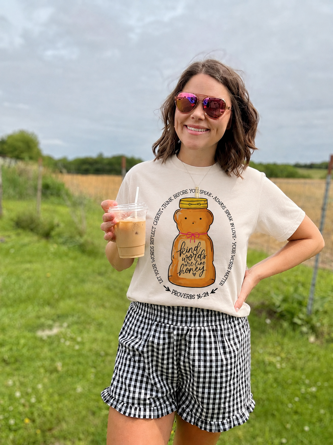 Proverbs 16:24 Honey Bear Tee