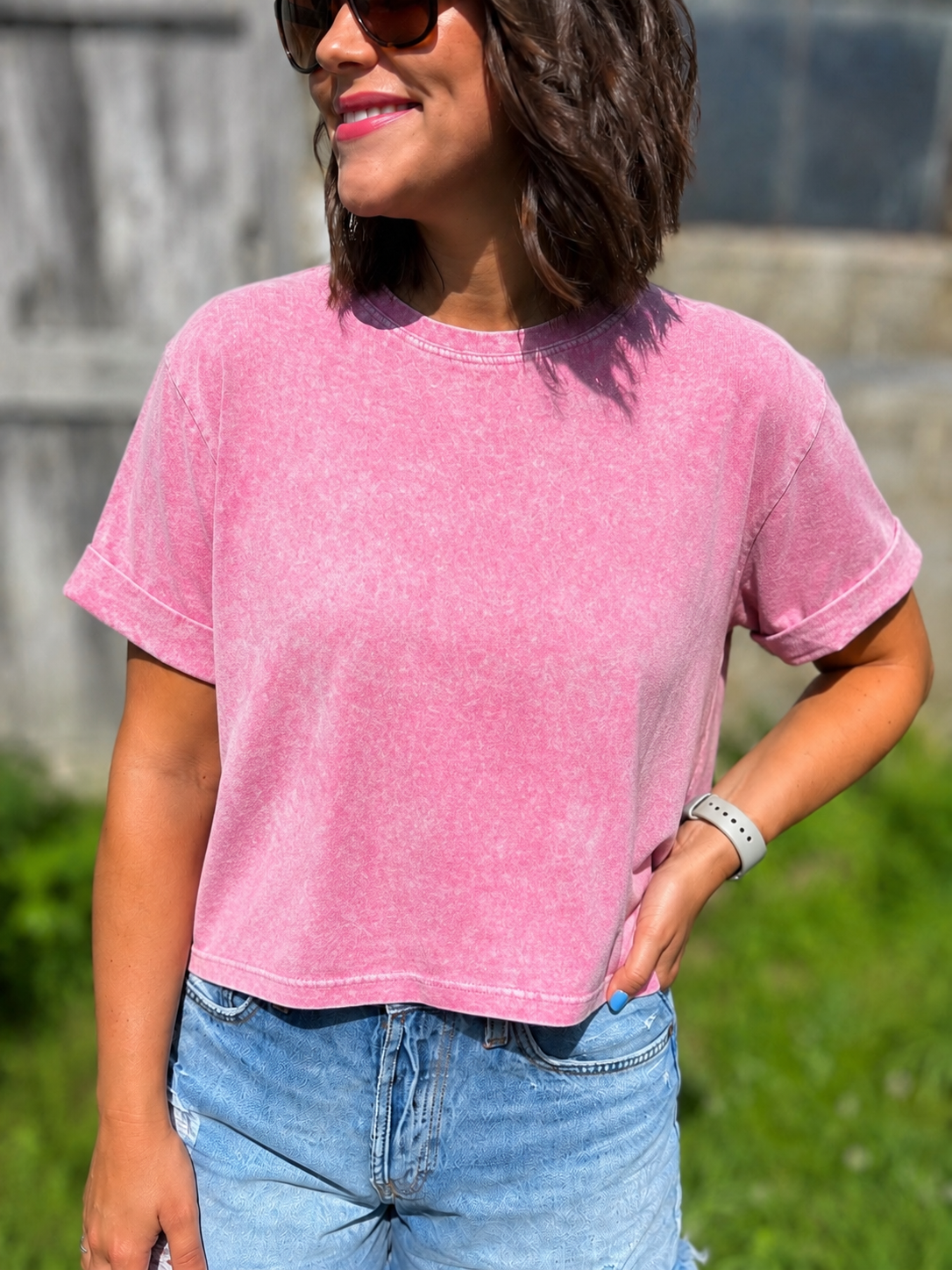 Boxy Pink Top
