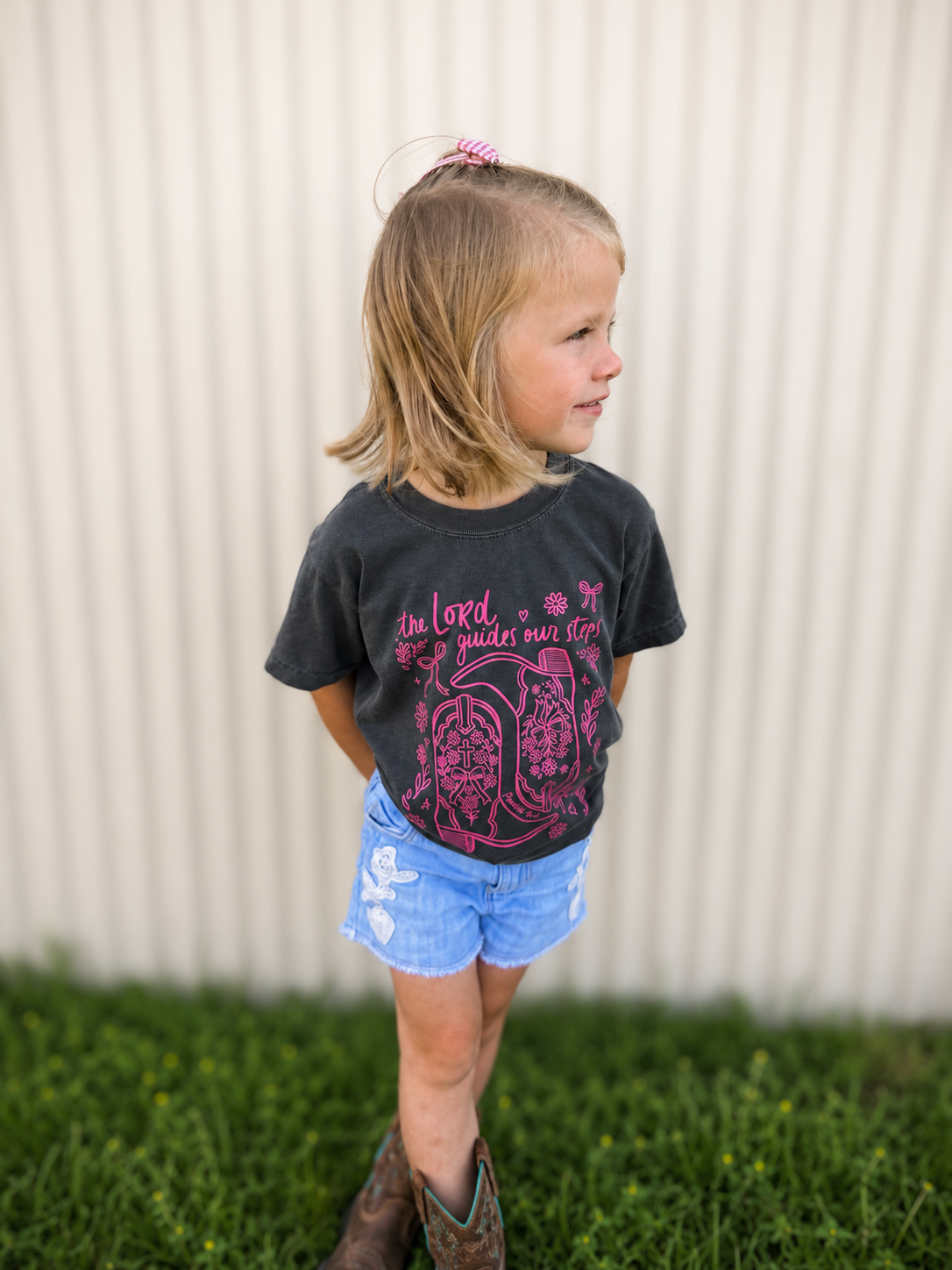 the Lord guides our steps youth tee
