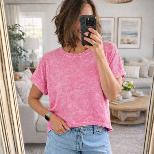 Boxy Pink Top