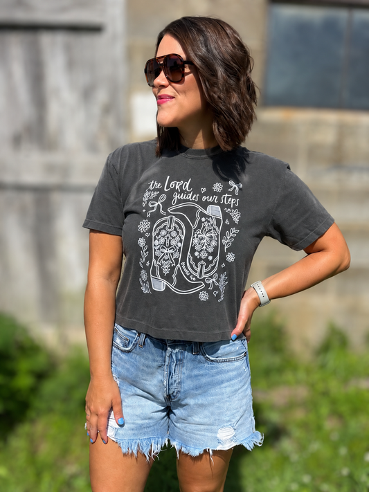 the Lord guides our steps tee