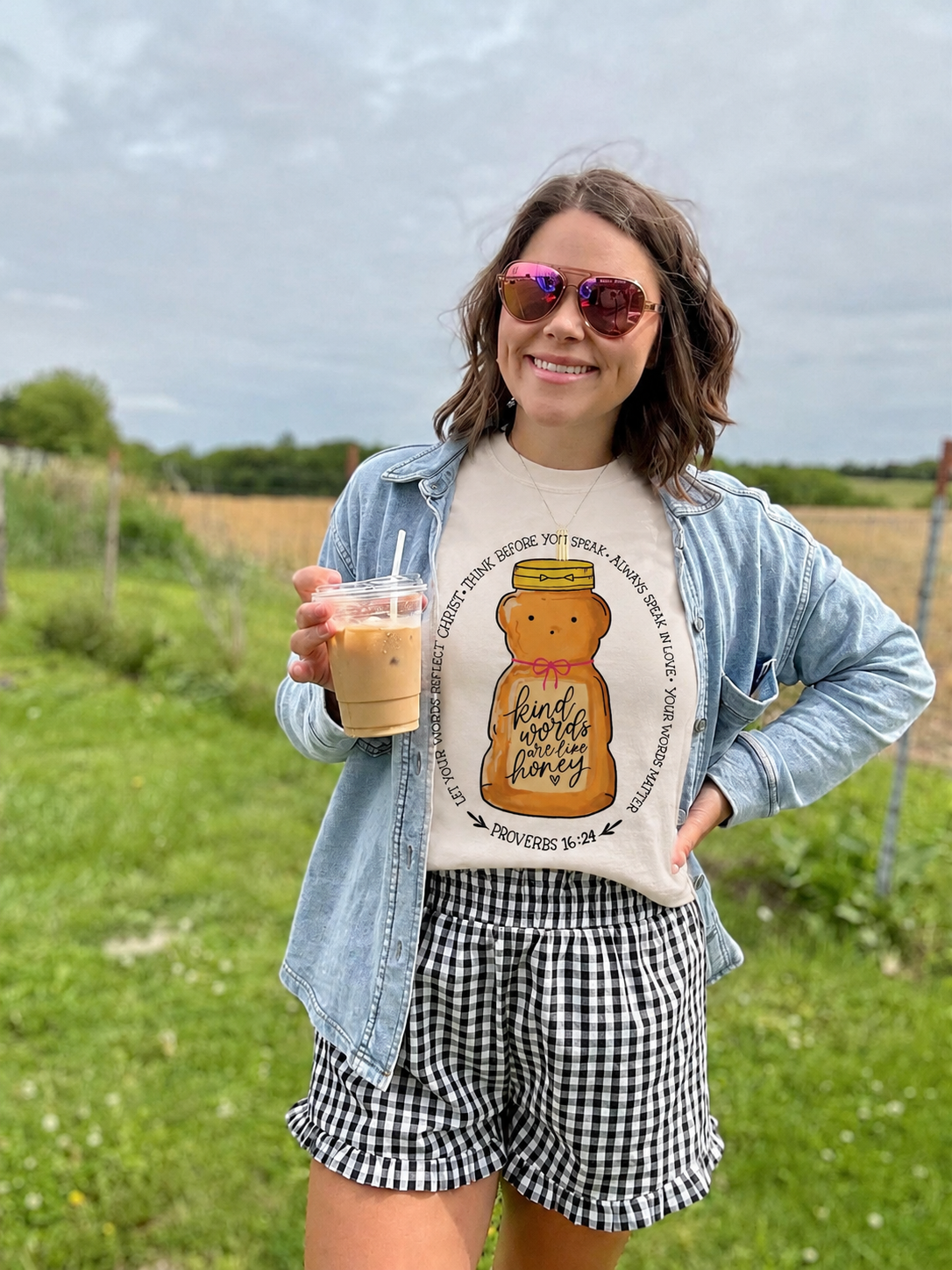 Proverbs 16:24 Honey Bear Tee