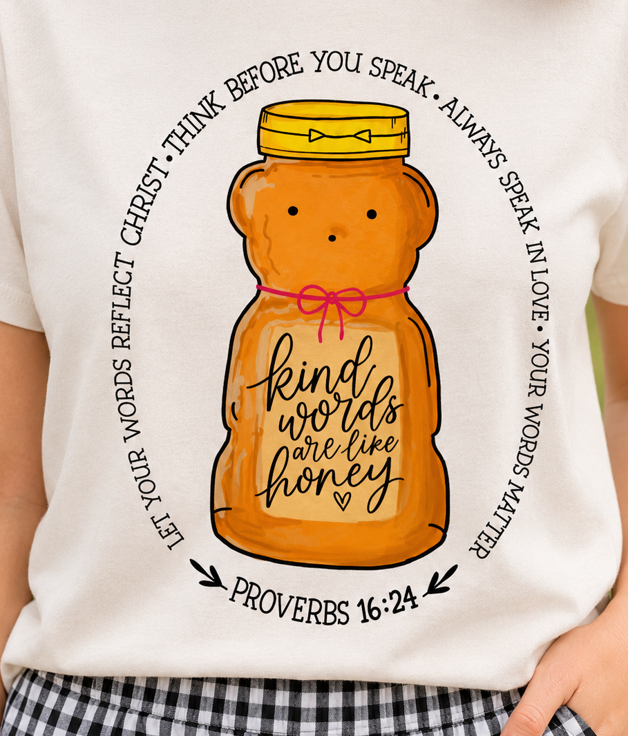 Proverbs 16:24 Honey Bear Tee