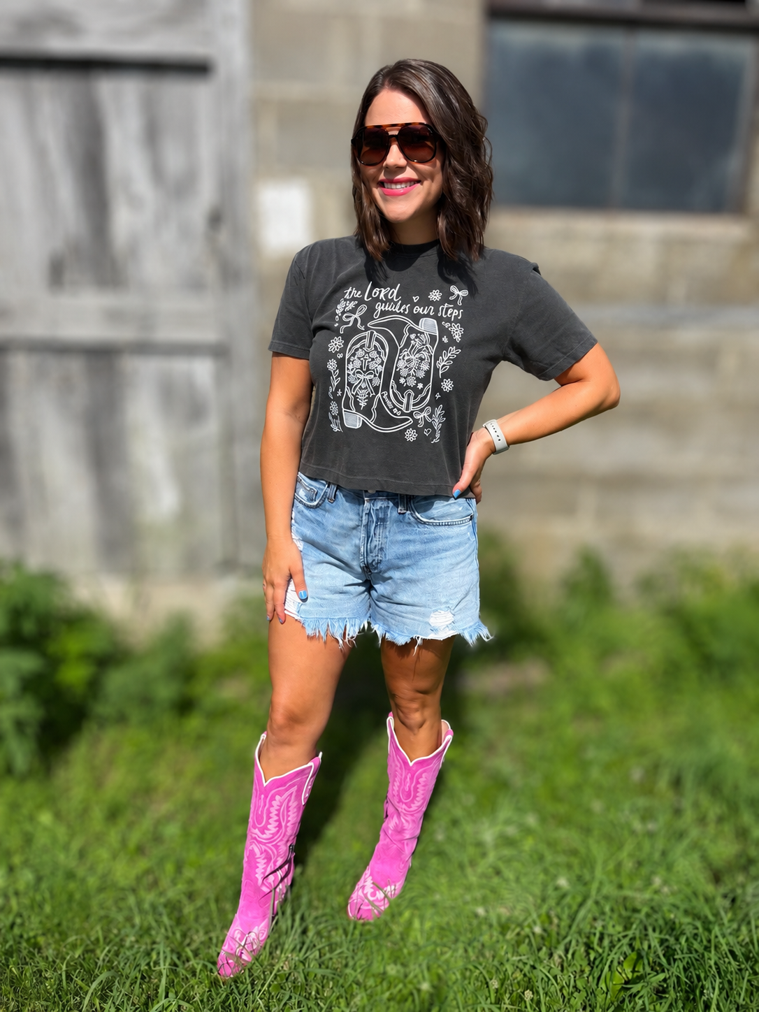 the Lord guides our steps tee